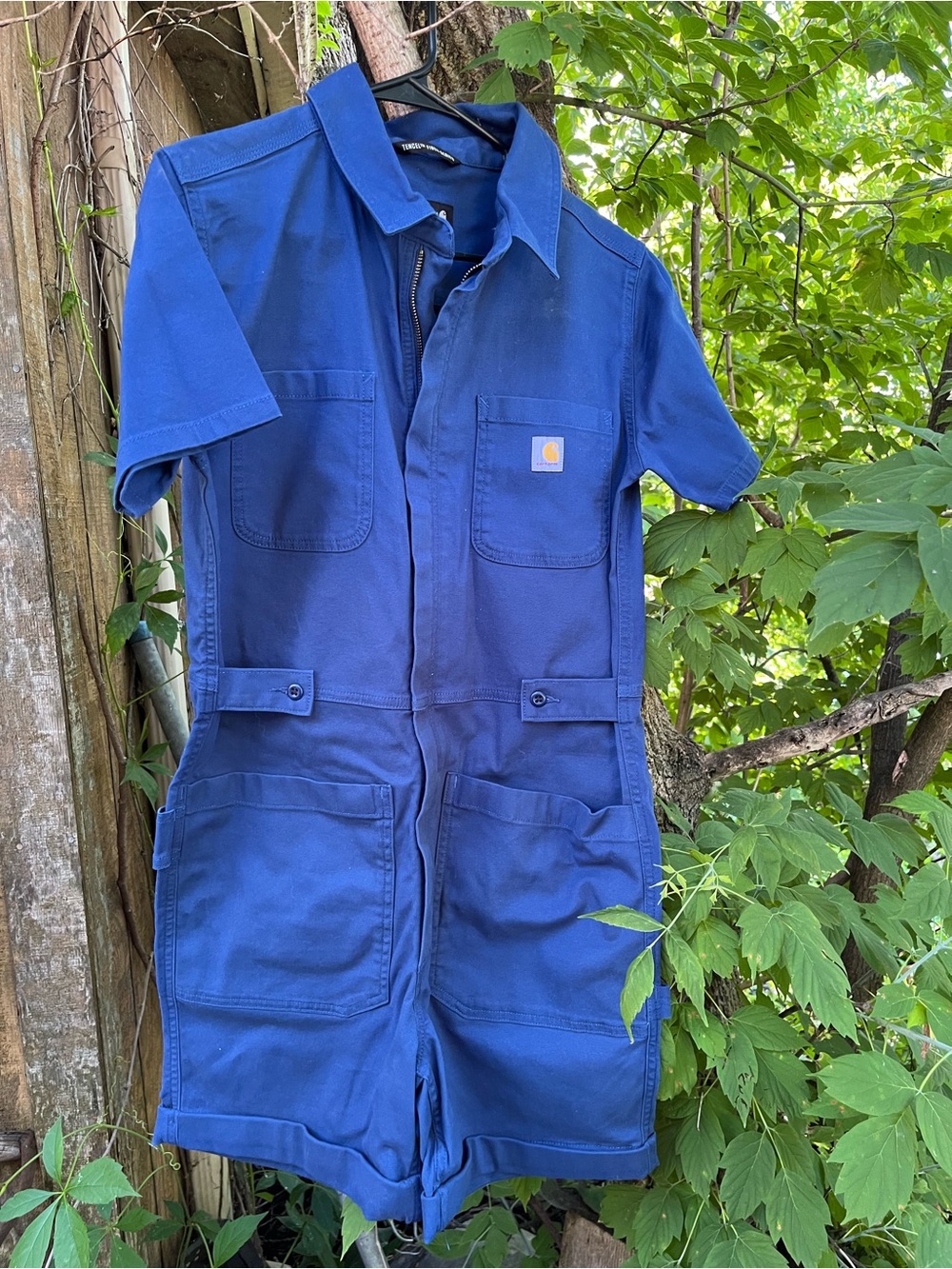 Carhartt Blue Short-Sleeve Shorts Coveralls